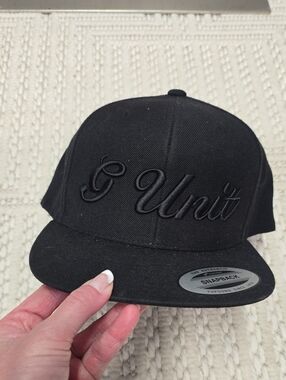 G Unit Black Snapback Hat - Embroidered Script